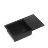 QUADRON EVAN 136 XL GraniteQ zlewozmywak z syfonem Push To Open 1-komorowy z/o (860x500x210; kom. 420x490) pure carbon / elementy pure carbon HCQE58650U7BLMP2O